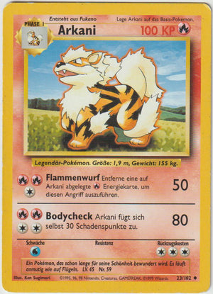 Arkani 23/102 Base Set - Deutsch - Light Played - Played