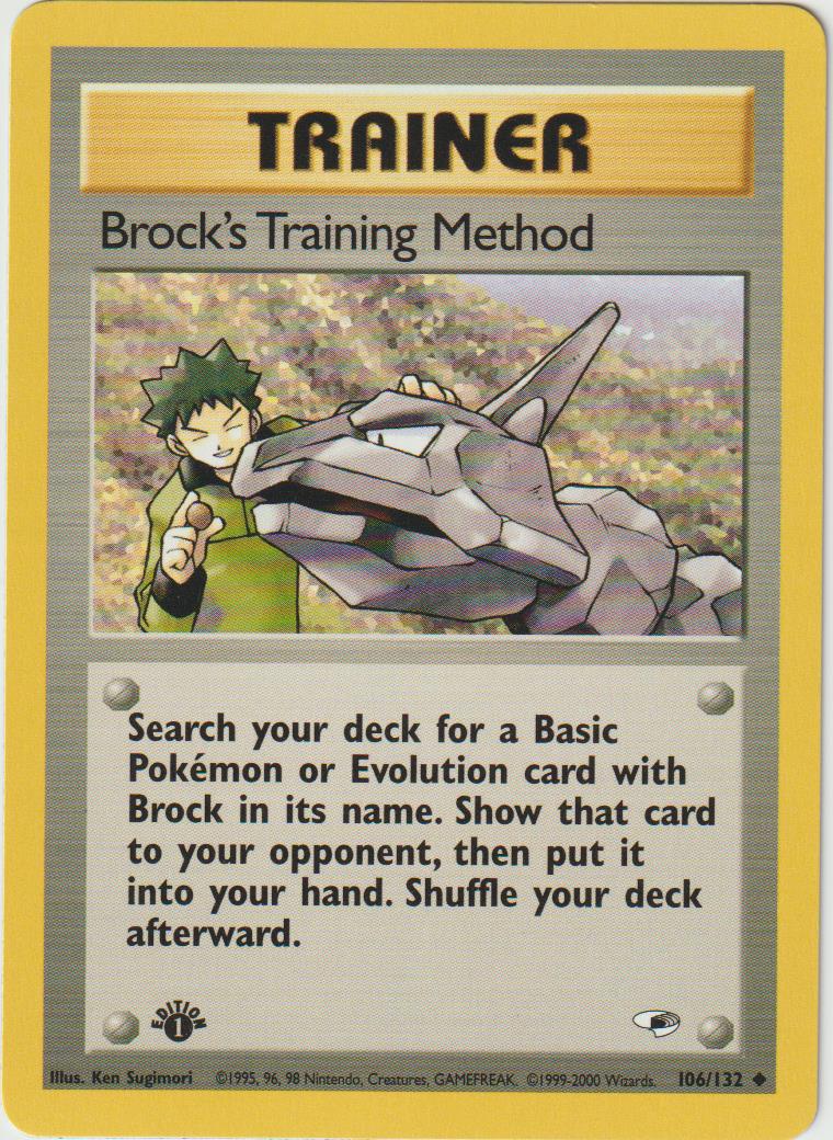 Brock's Training Method 1 Edition 106/132 Gym Heroes - Englisch - Excellent