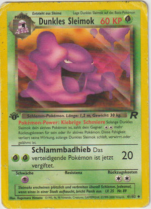 Dunkles Sleimok 1 Edition 41/82 Team Rocket - Deutsch - Damaged