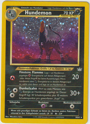 Hundemon 8/64 Neo Revelation - Deutsch - Played - Damaged