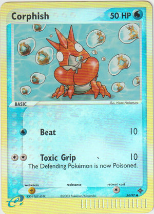 Corphish Reverse Holo 54/97 - EX Dragon - Englisch- Good