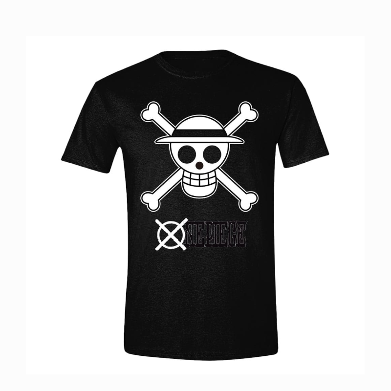 One Piece T-Shirt Skull Black&White Logo
