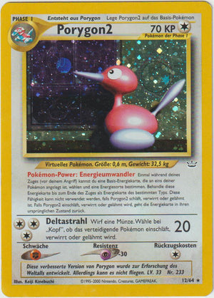 Porygon2 Holo 12/64 Neo Revelation - Deutsch - Good - Light Played