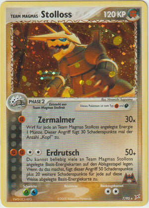 Team Magmas Stolloss Holo 7/95 - EX Team Magma vs Team Aqua - Deutsch - Damaged