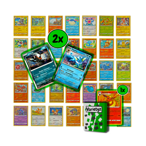 50 Verschiedene Pokemon Karten Set Deutsch - 50 Stück Karten Set - 2 Holo Karten + 1 Reverse Holo Karte - Pokemonkarten