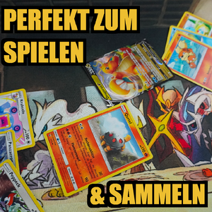 50 Verschiedene Pokemon Karten Set Deutsch - 50 Stück Karten Set - 2 Holo Karten + 1 Reverse Holo Karte - Pokemonkarten