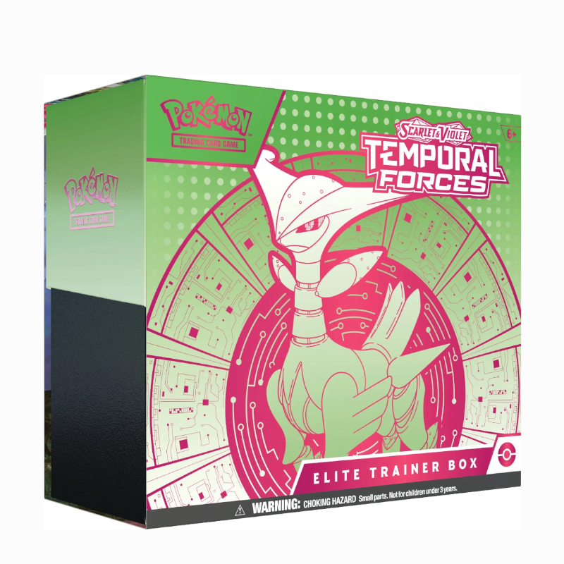 Pokémon Scarlet & Violet Temporal Forces  Elite Trainer Box  (Iron Leaves)- Englisch