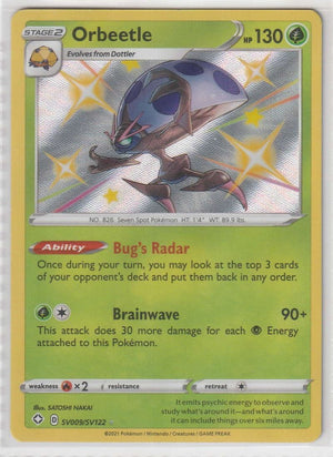 Orbeetle SV009/SV122 Glänzendes Schicksal Shiny - Englisch - Near Mint