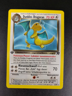 Dunkles Dragoran 1 Edition (Rare) 22/82 Team Rocket - Deutsch - Near Mint