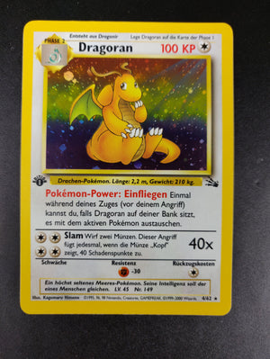 Dragoran 1 Edition Holo 4/62 Fossil - Deutsch - Near Mint