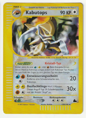 Kabutops Reverse Holo 150/144 Skyridge - Deutsch - Near Mint