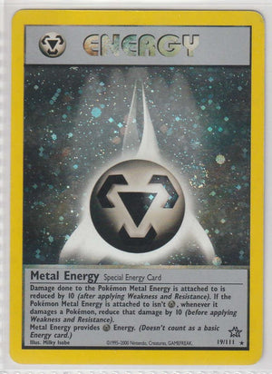 Metal Energy Holo 19/111 Neo Genesis - Englisch - Excellent (SWIRL)