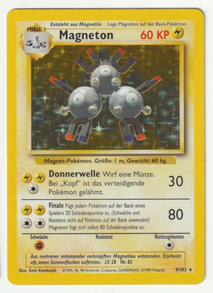 Magneton Holo 9/102 Base Set - Deutsch - Excellent - Near Mint*