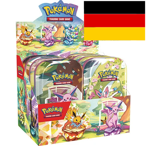 Prismatic Evolutions Mini Tin display -Deutsch
