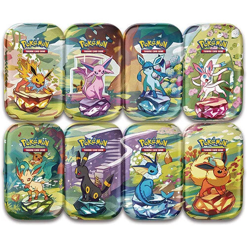 Prismatic Evolutions Mini Tin display -Deutsch