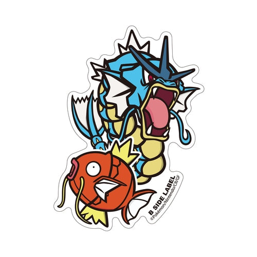 B-SIDE LABEL Pokemon Aufkleber/Sticker  Karpador&amp;Garados  - Pokemon Center Japan Original