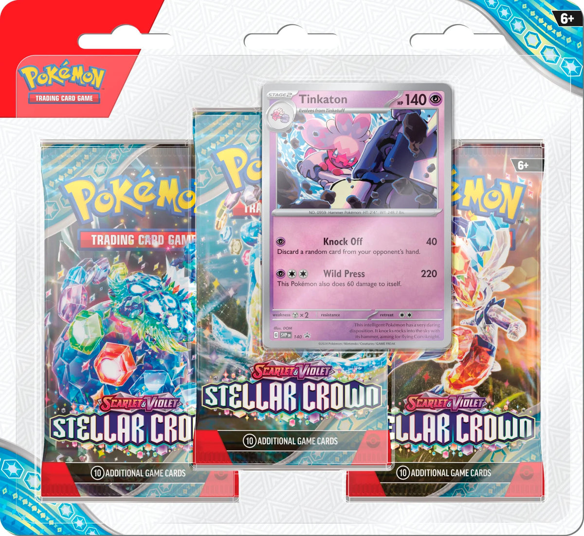 Scarlet &amp; Violet - Stellar Crown 3-Pack Blisters - Englisch  Vorbestellung 13.09.*