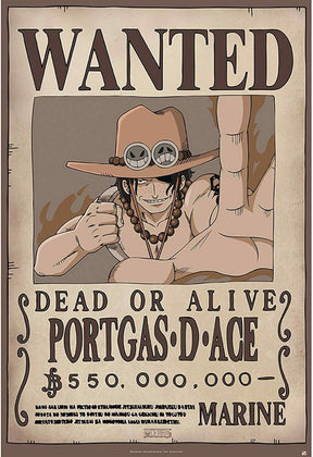 One Piece Monkey D. Luffy Wanted Poster - 90x60 cm