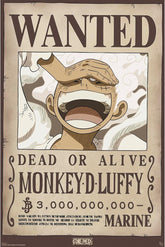 One Piece Monkey D. Luffy Wanted Poster - 90x60 cm