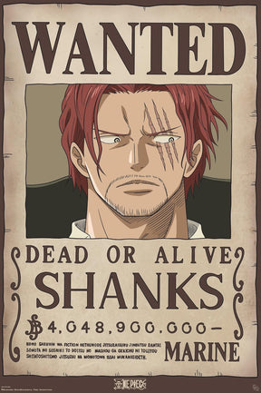 One Piece Monkey D. Luffy Wanted Poster - 90x60 cm