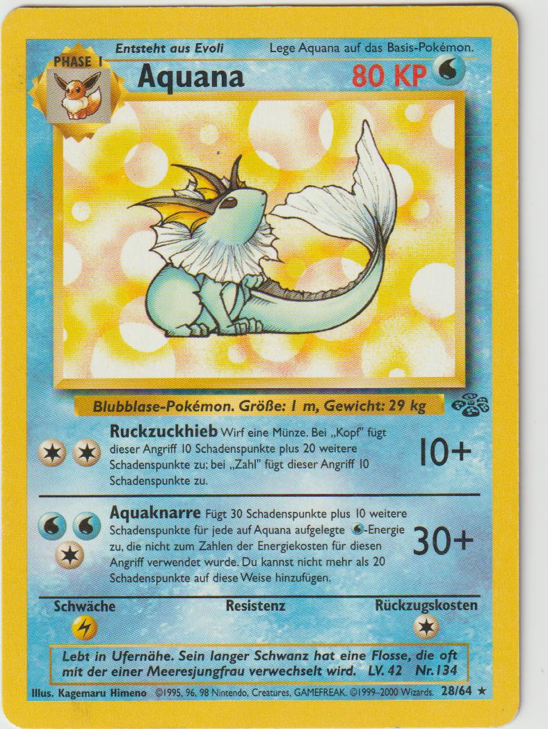 aquana pokemon card Aquana 12/64 Holo