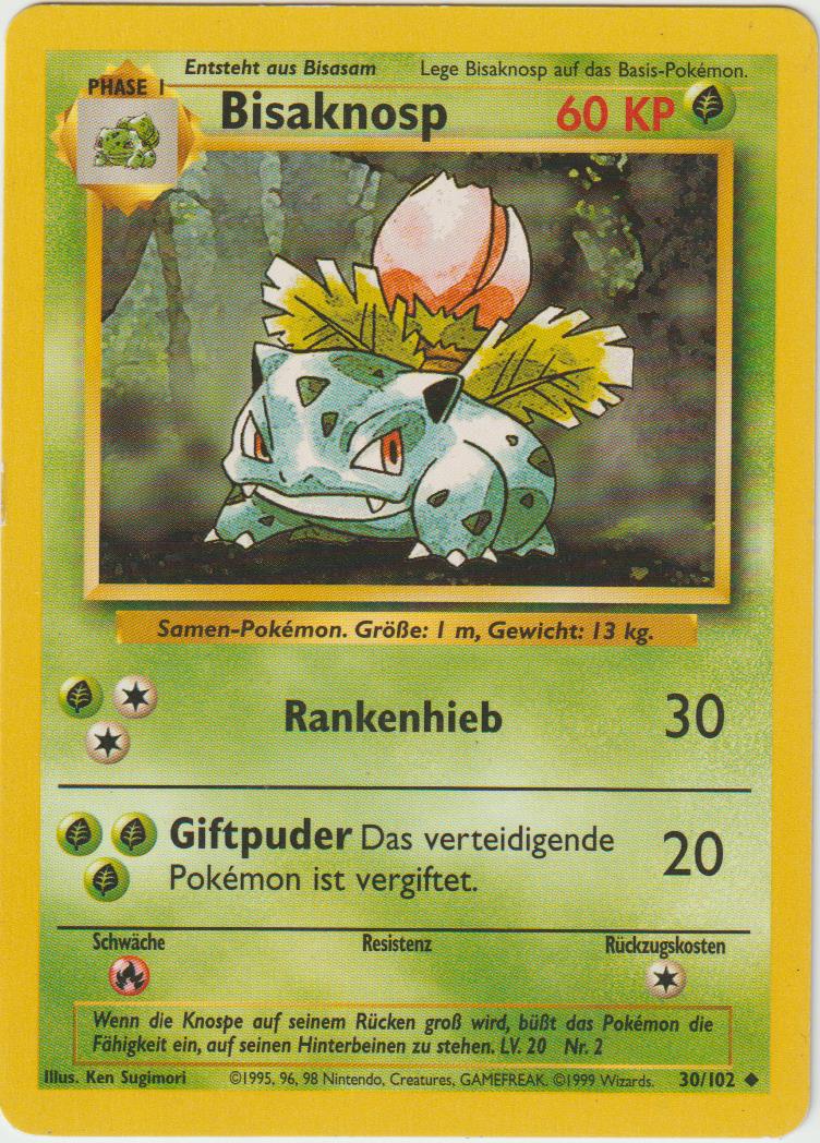 Bisaknosp 30/102 Base Set - Deutsch - Good