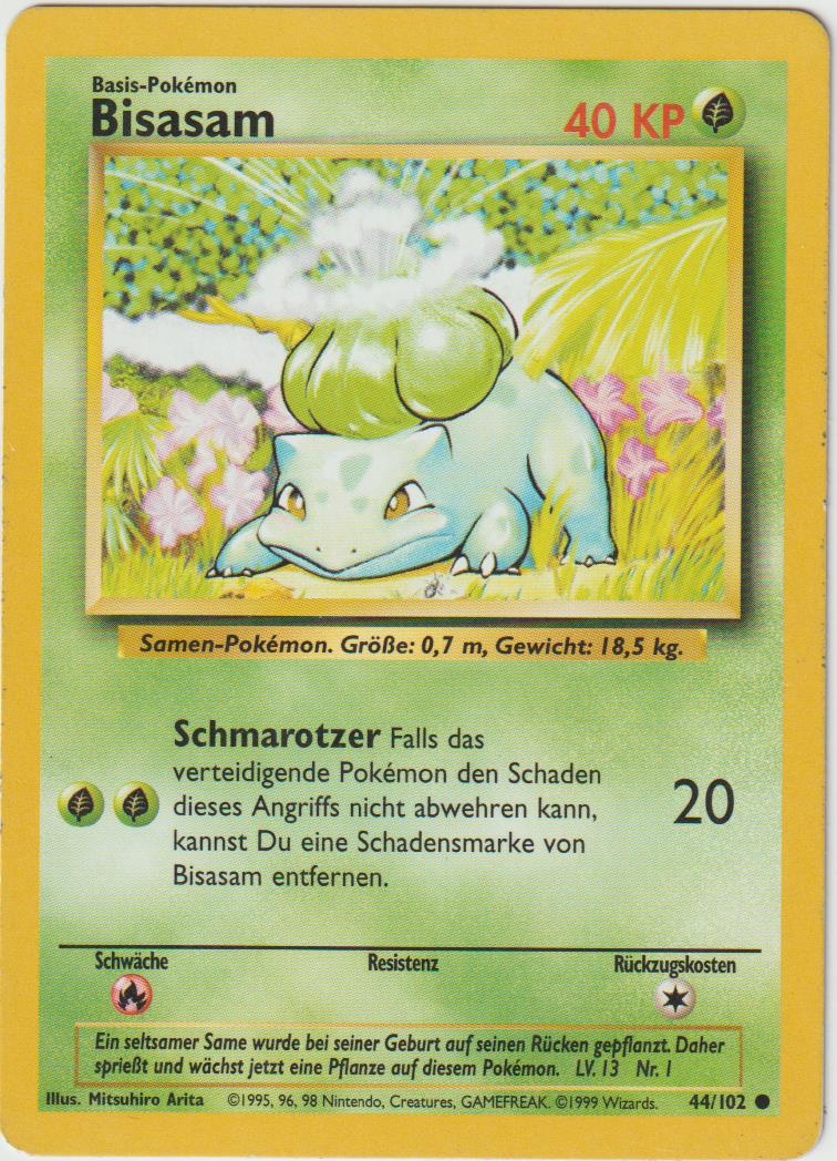 Bisasam 44/102 Base Set - Deutsch - Good