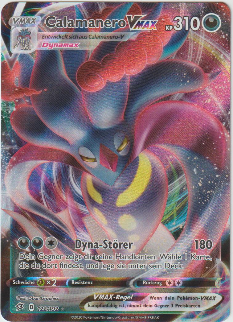 Calamanero VMAX 122/192 - Schwert &amp; Schild - Clash der Rebellen - Deutsch - Near Mint