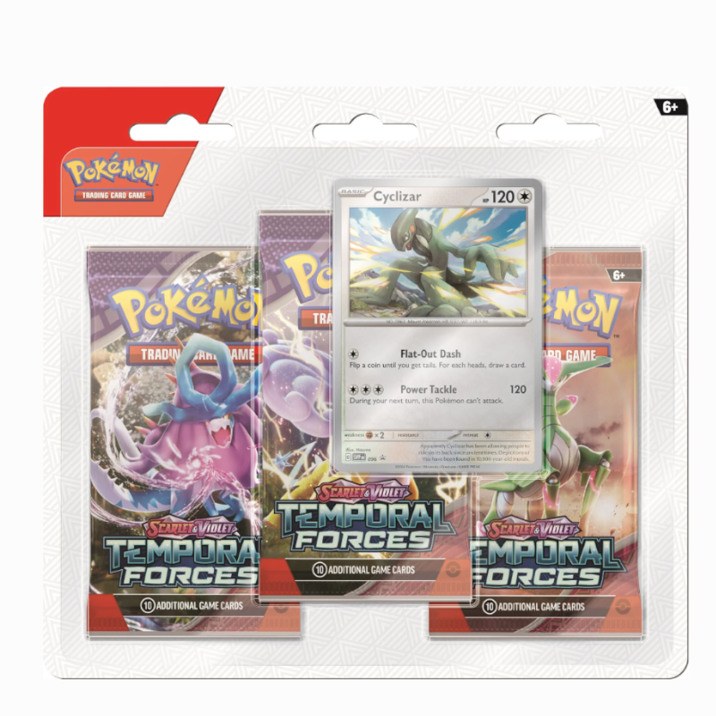 Scarlet & Violet Temporal Forces 3-Pack Blister (Englisch)  - Vorbestellung 22.3.*