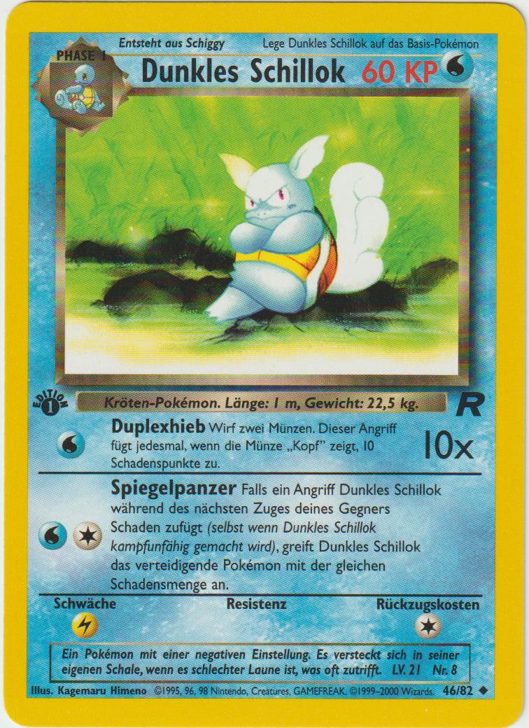 Dunkles Schillok 1 Edition  42/82 Team Rocket- Deutsch - Good