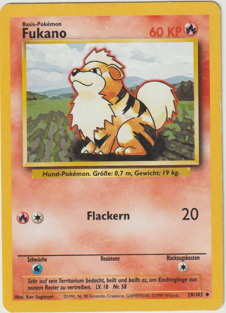 Fukano 28/102 Base Set - Deutsch - Light Played