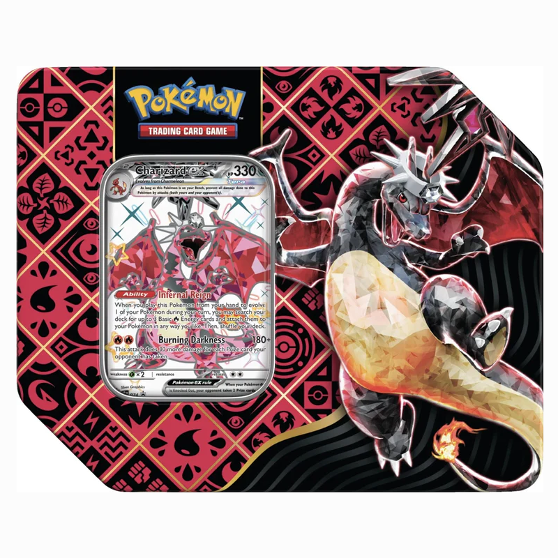 Charizard EX US Tin Box  Paldean Fates - Paldeas Schicksale - Englisch - Vorbestellung 9.2.*