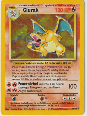 Glurak Holo 4/102 Base Set - Deutsch -  Played