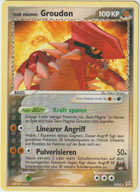 Team Magmas Groudon (Rare) 9/95 - EX Team Magma vs Team Aqua - Deutsch - Good