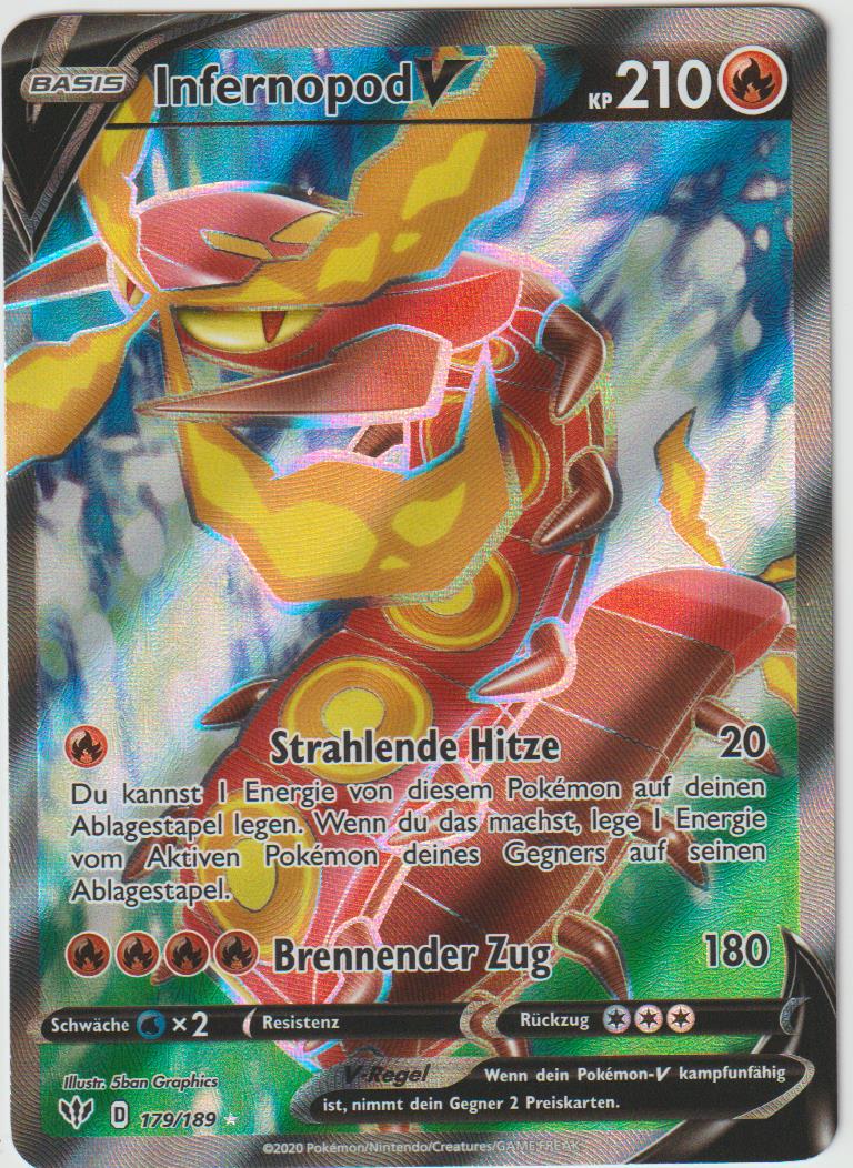 Infernopod V 179/189- Schwert &amp; Schild - Flammende Finsternis - Deutsch - Near Mint