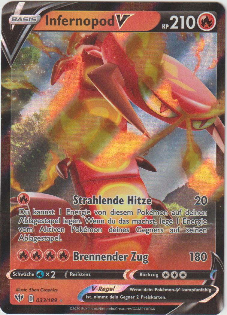 Infernopod V 033/189- Schwert &amp; Schild - Flammende Finsternis - Deutsch - Near Mint