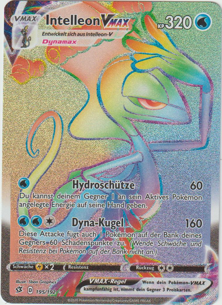 Intelleon VMAX 195/192 - Schwert &amp; Schild - Clash der Rebellen - Deutsch - Near Mint