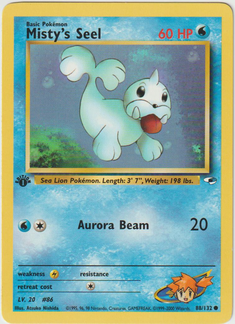 Misty&#39;s Seel 1 Edition 88/132 Gym Heroes - Englisch - Excellent - Good