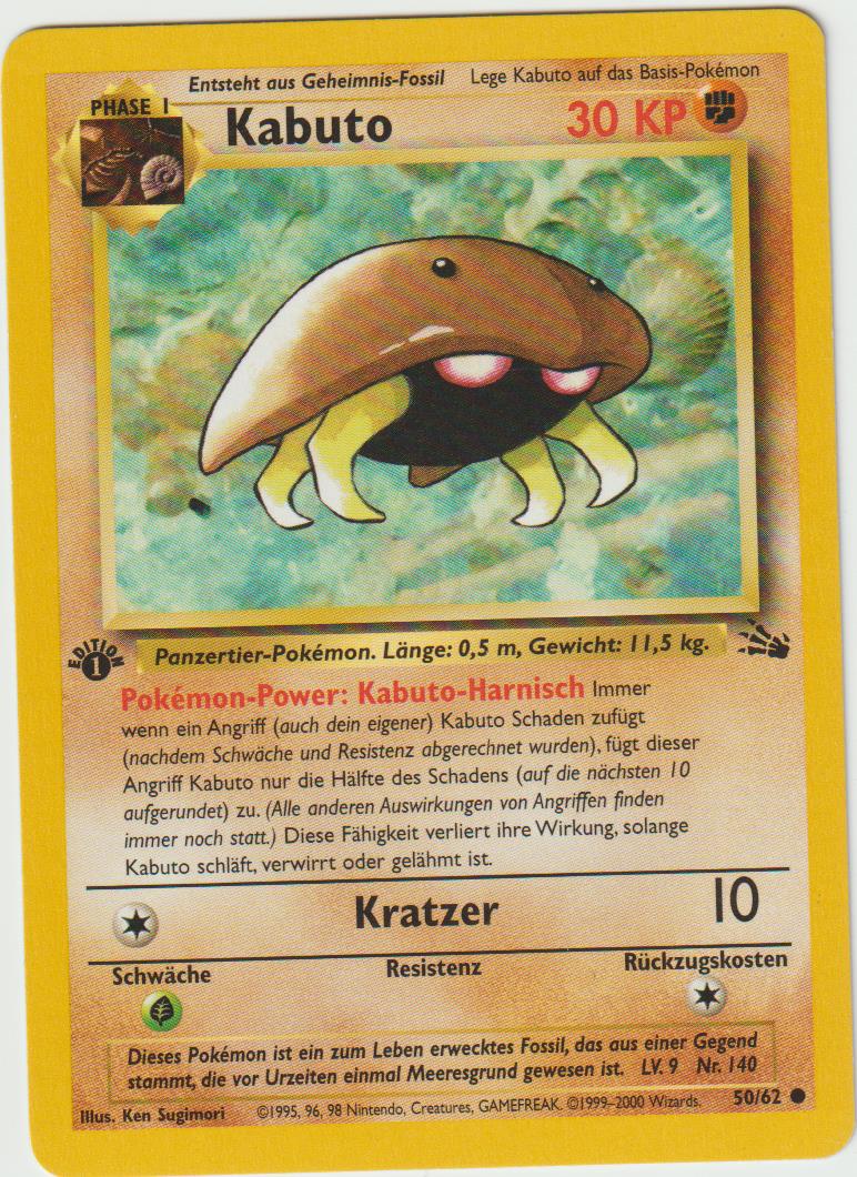 Kabuto 1 Edition 50/62 Fossil - Deutsch - Good