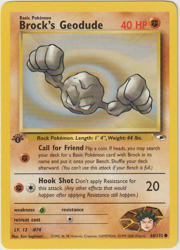 Brock&#39;s Geodude 66/132 Gym Heroes - Englisch - Good