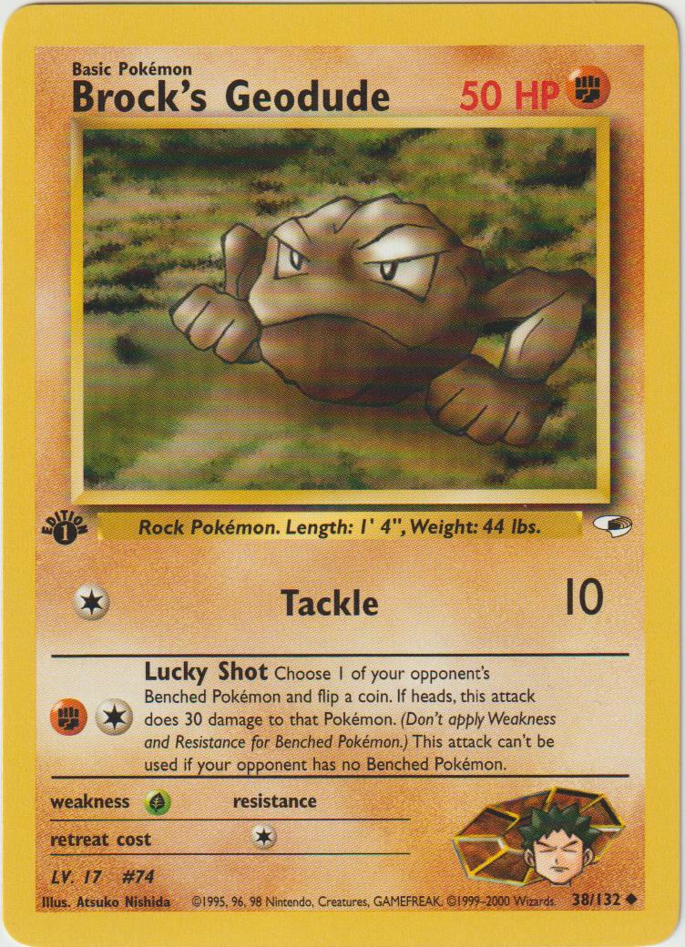 Brock's Geodude 1 Edition 39/132 Gym Heroes - Englisch - Good