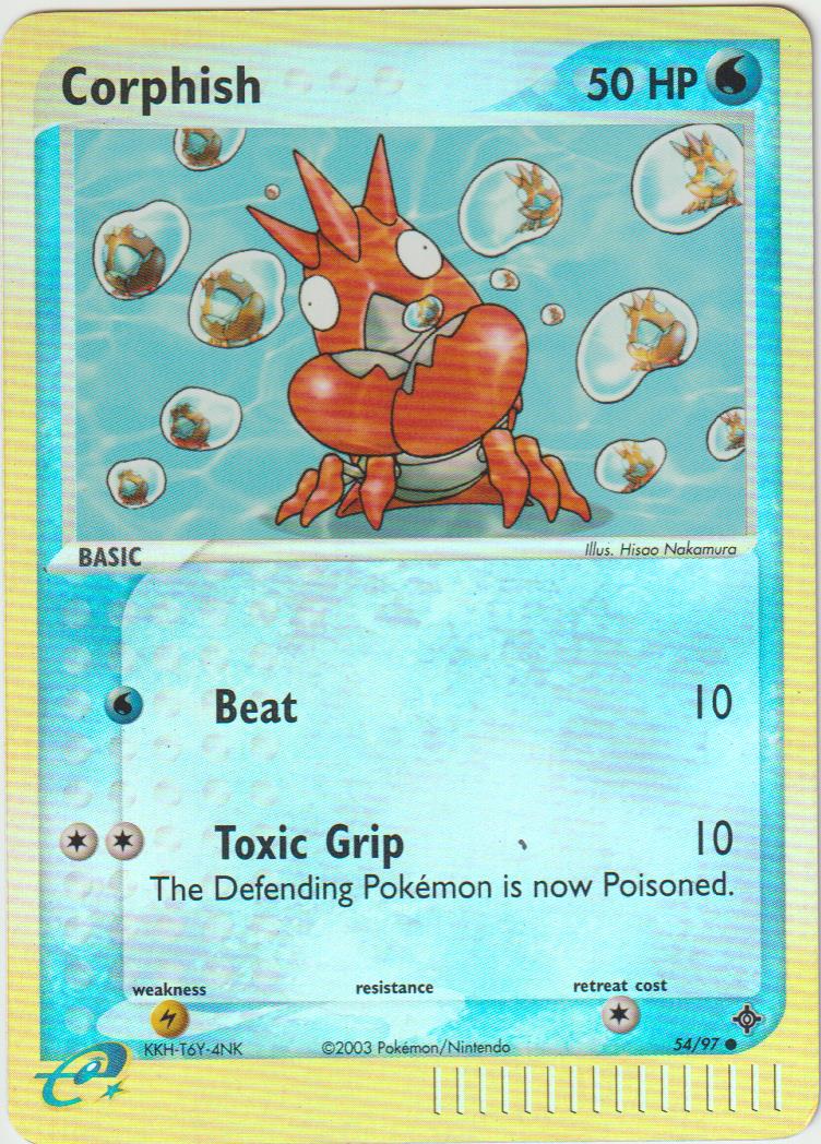 Corphish Reverse Holo 54/97 - EX Dragon - Englisch- Good