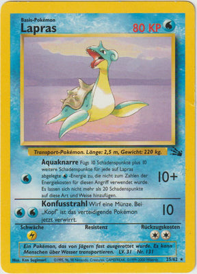 Lapras 25/62 Fossil - Deutsch - Light Played