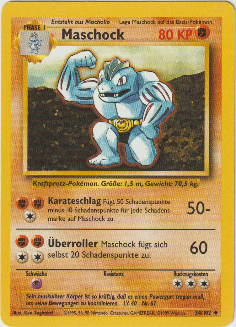 Maschock 34/102 Base Set - Deutsch - Light Played