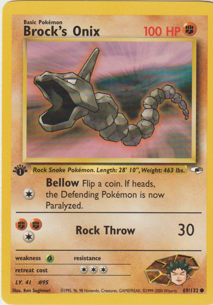 Brock&#39;s Onix 69/132 Gym Heroes - Englisch - Light Played