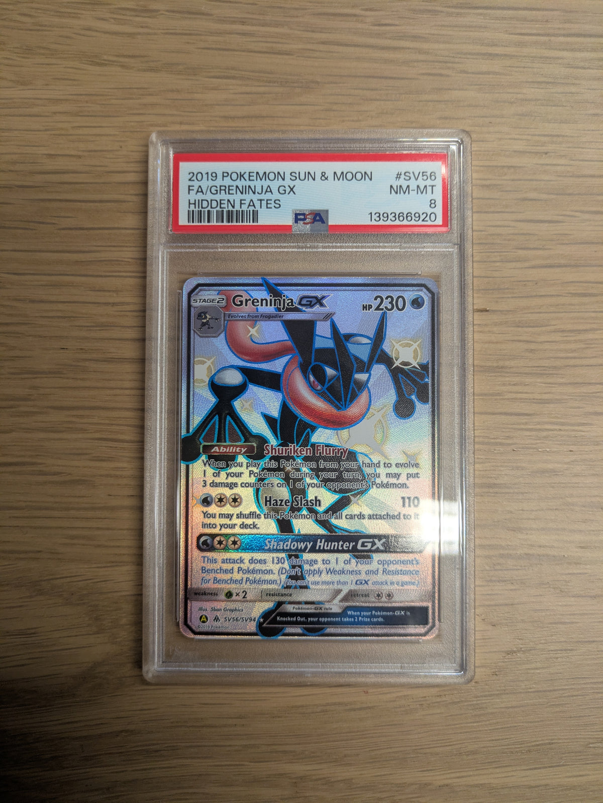Greninja GX SV56/SV94 PSA 8 - Englisch
