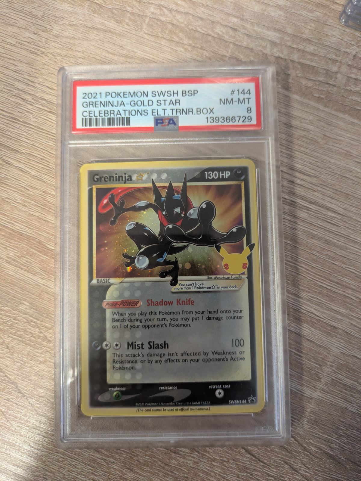 Greninja Gold Star SWSH144 PSA 8 - Englisch