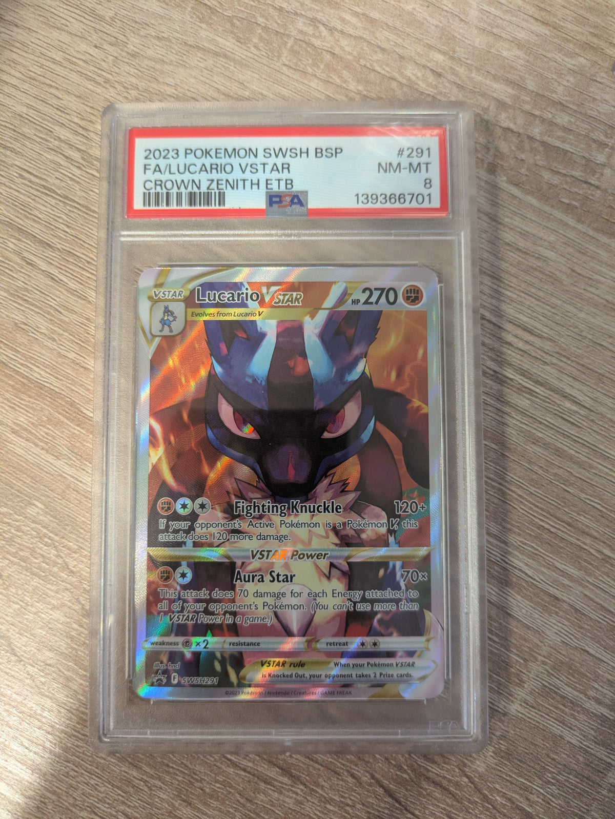 Lucario Vstar SWSH291 PSA 8 - Englisch