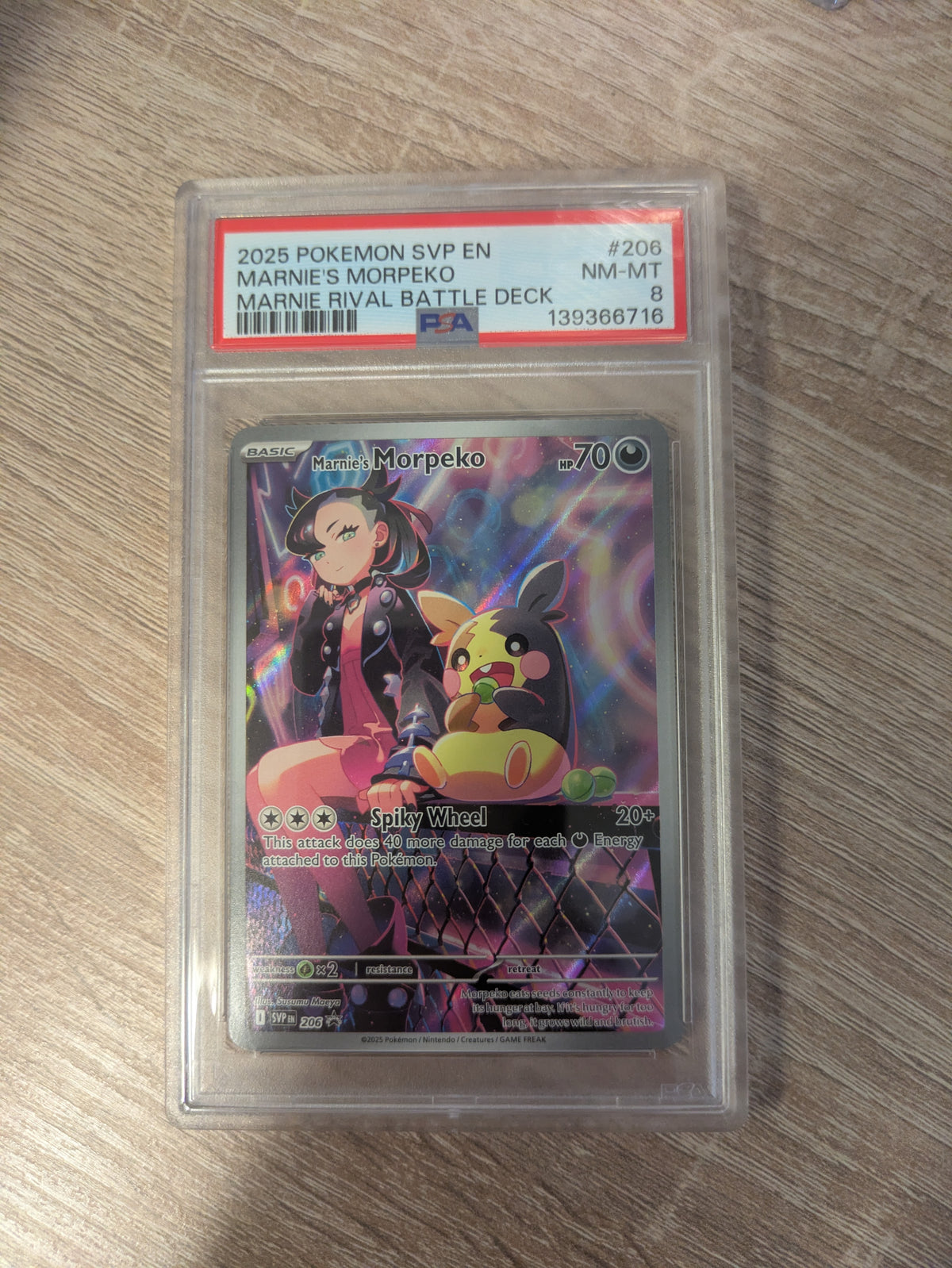 Marnie's Morpeko SVP 206 PSA 8 - Englisch