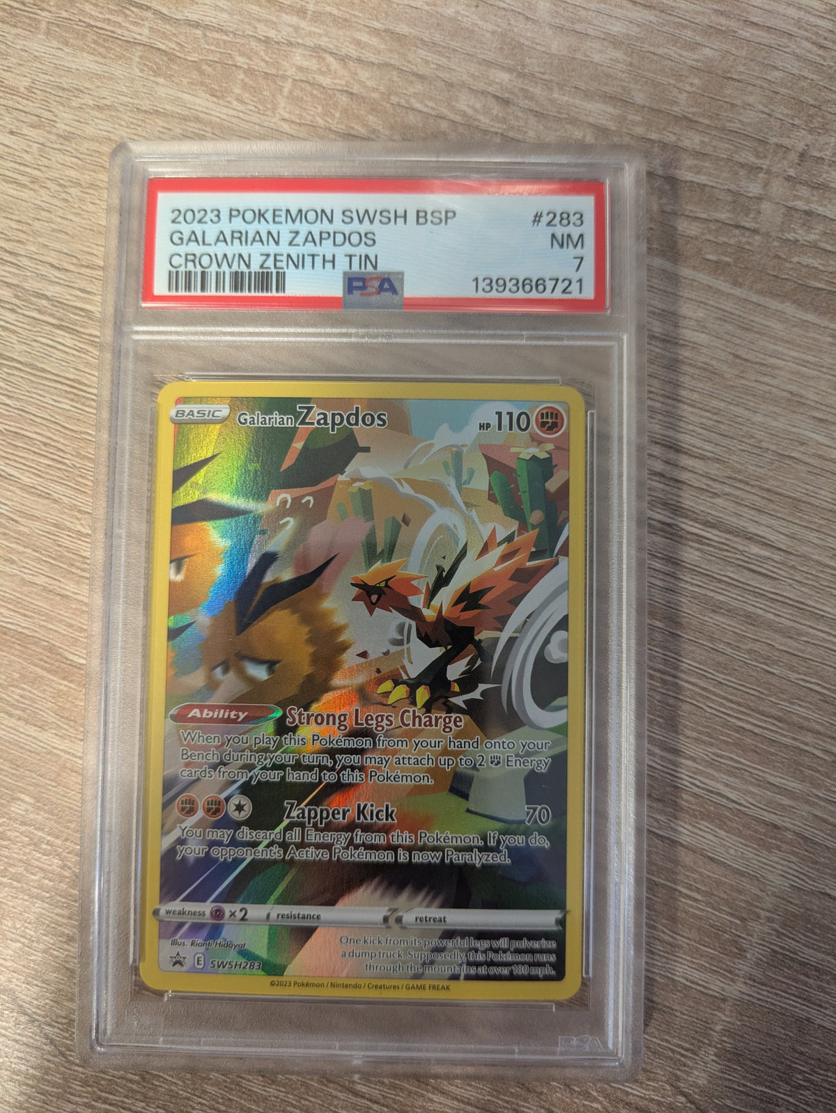 Galarian Zapdos SWSH283 PSA 7 - Englisch